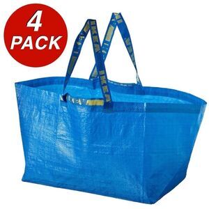 NWT IKEA Frakta Shopping Bag Large Size Sturdy Grocery Laundry Durable - 4 Packs
